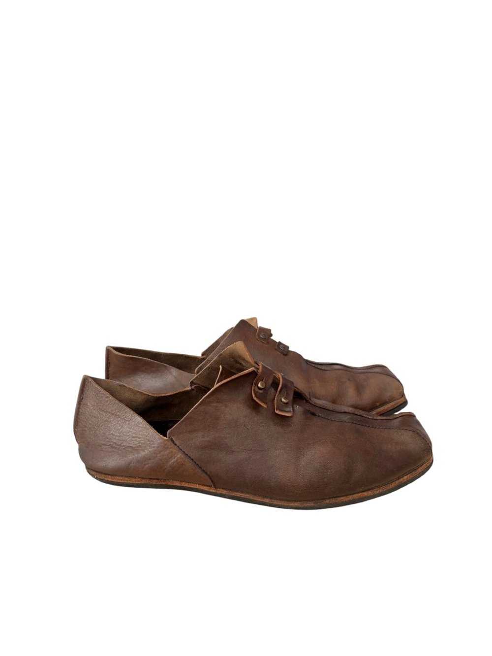 Cydwoq Repair Men’s Brown Leather Button Shoes Size 10